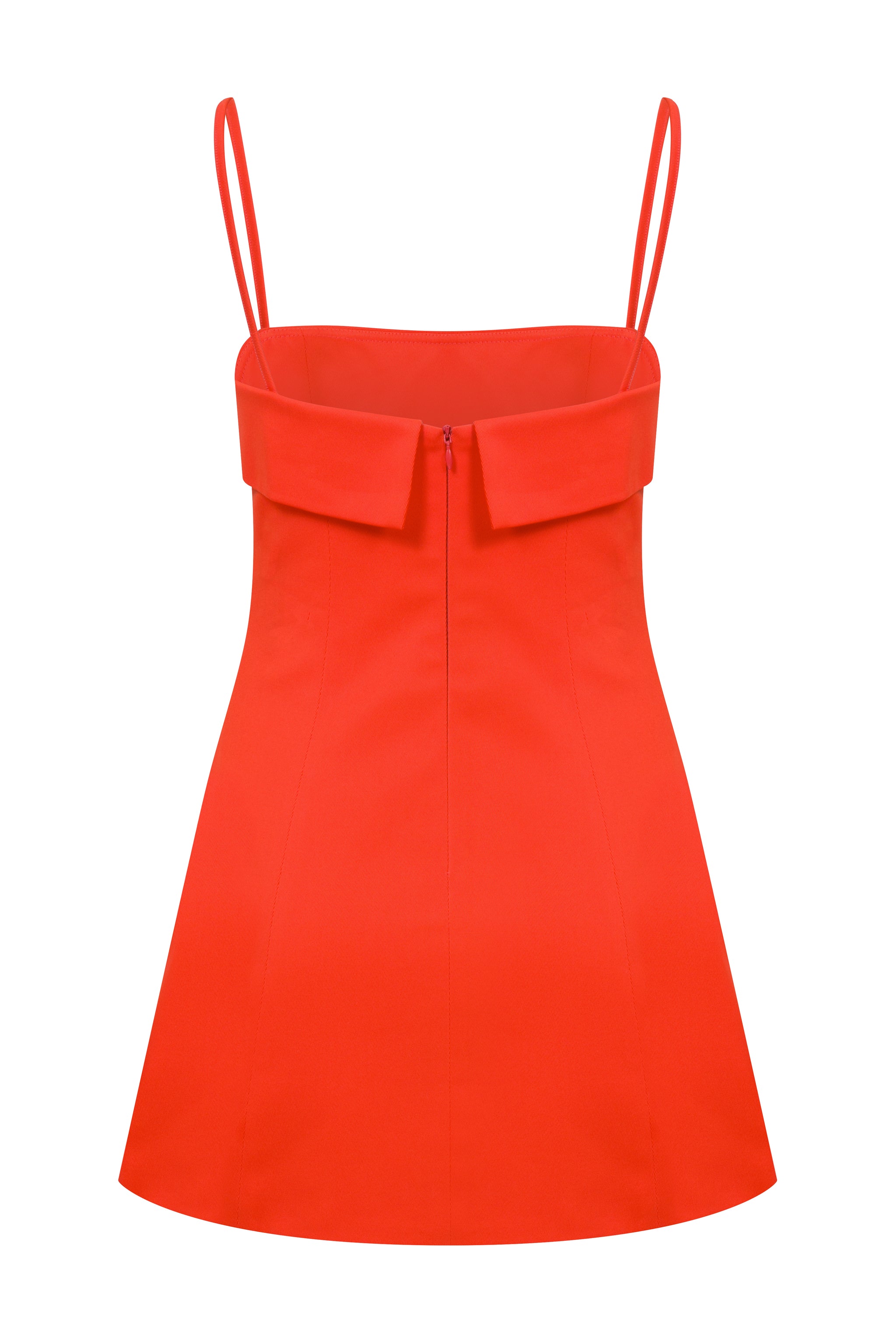 Gaia Cotton Mini Dress in Tangerine – nazliceren